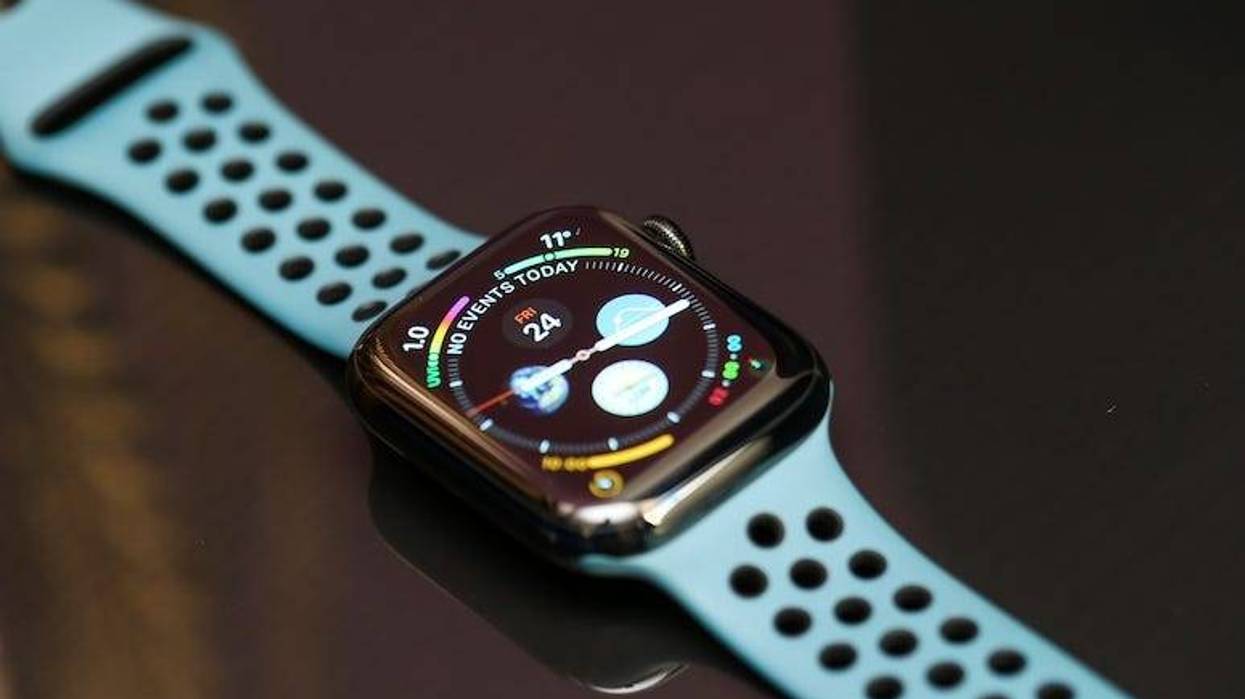 Apple Watch, Diary, Calendar, Blue Strap, Black Table, 2020
