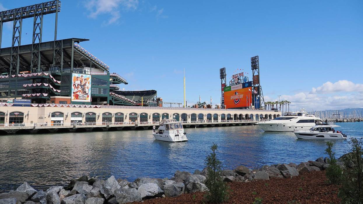 Apr 5, 2024; San Francisco, California, USA; A general view from McCovey Cove before the game between the San Francisco Giants and the San Diego Padres at Oracle Park.