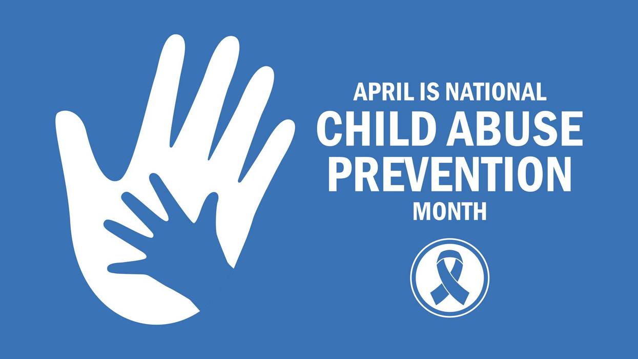 April is National Child Abuse Prevention Month poster vector illustration