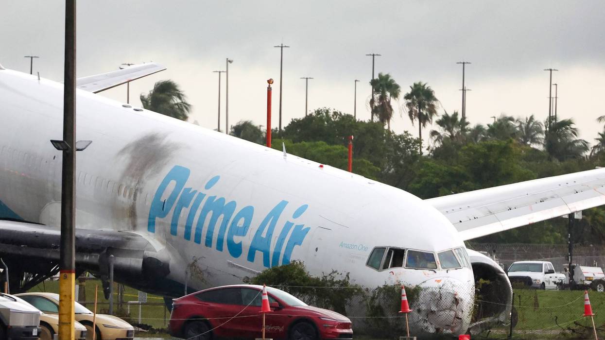 APTOPIX Amazon Plane Overruns Runway
