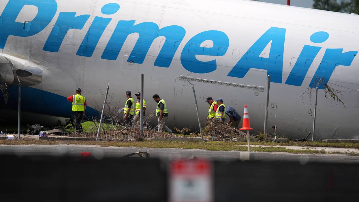 APTOPIX Amazon Plane Overruns Runway