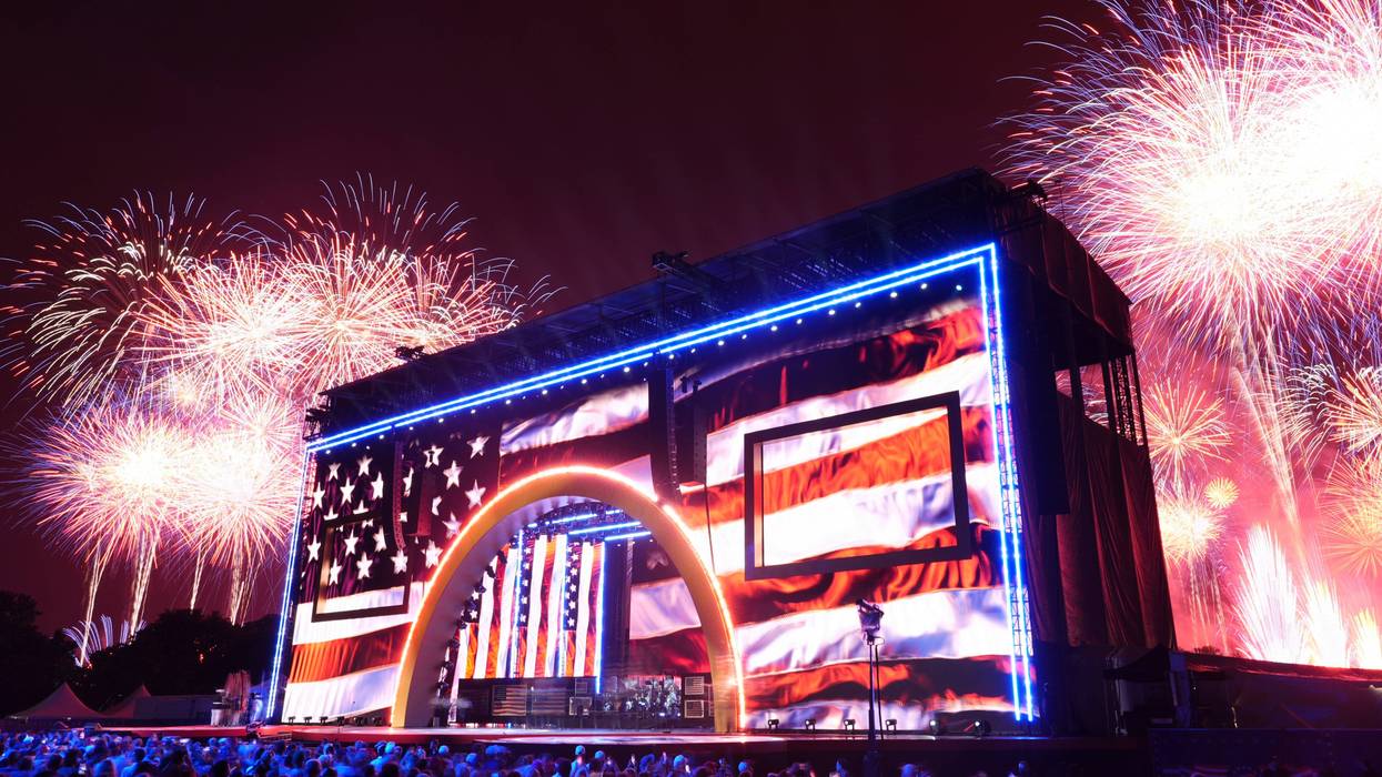 APTOPIX America 25 Independence Day Trump