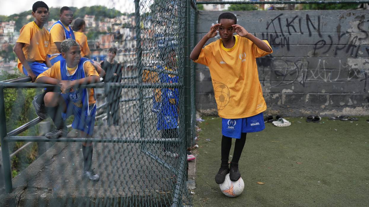 APTOPIX Brazil Favela Soccer