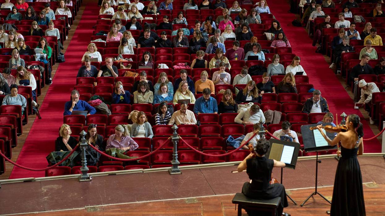 APTOPIX Netherlands Concert Hall Cramming