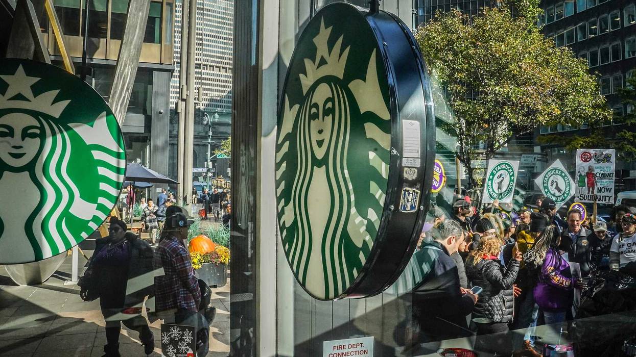 APTOPIX Starbucks Strike