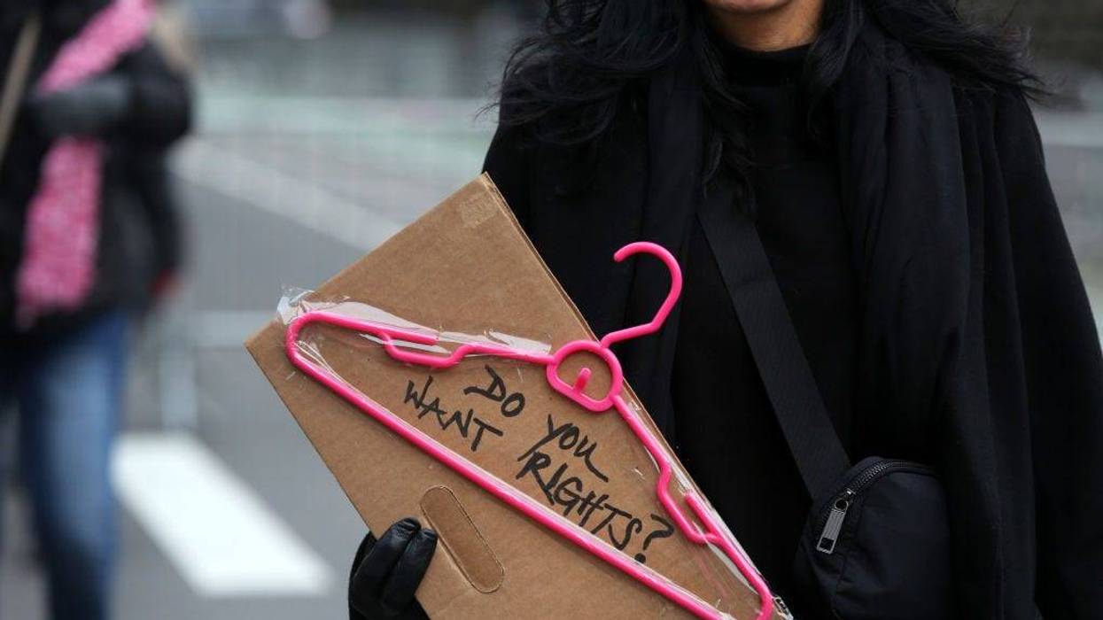 Aracely Sanchez, on a six-month sabbatical from San Francisco, participates in the annual Women's March on January 18, 2020 in New York City.