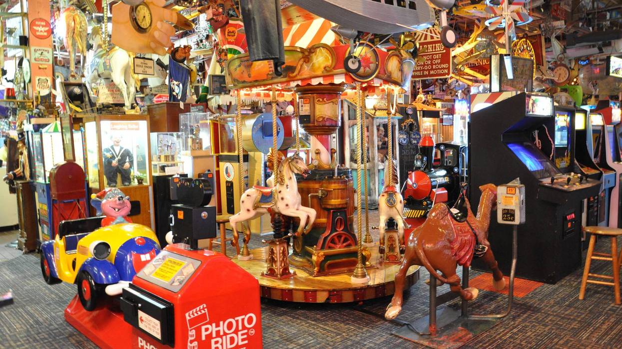 Arcade games and memorabilia inside Marvin's Marvelous Mechanical Museum