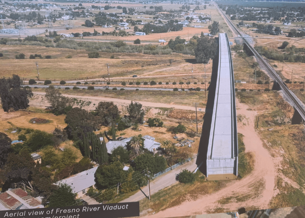 Areal view of Fresno River Viaduct