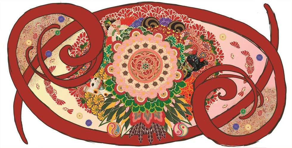 "Argyle-O-Rama," sheet metal with baked ceramic surface for station corridor wall inside Argyle Station.