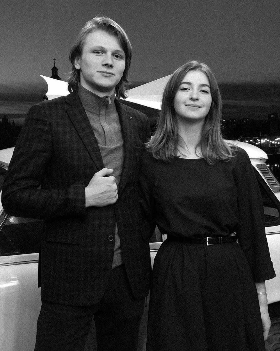Arieva and Fursin in 2021, months before their marriage and the Russian invasion