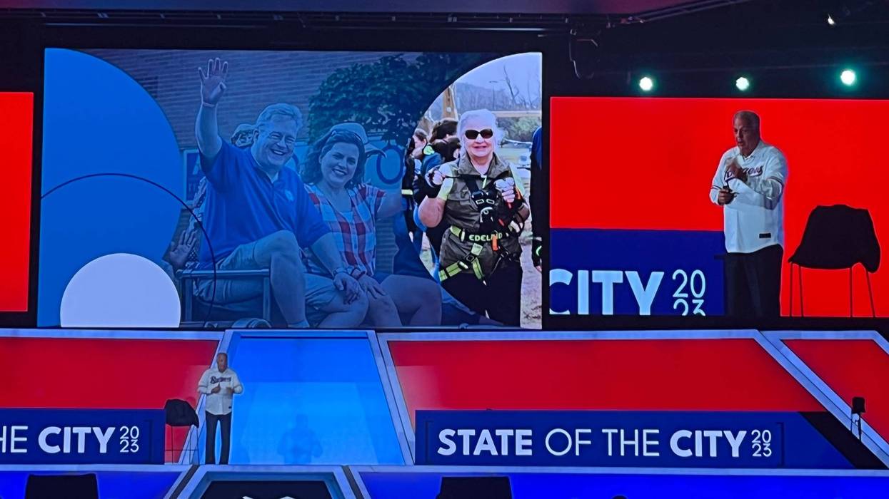 Arlington Mayor Jim Ross delivers his state of the city address on Wednesday, Oct. 25, 2023 in Arlington, Texas.