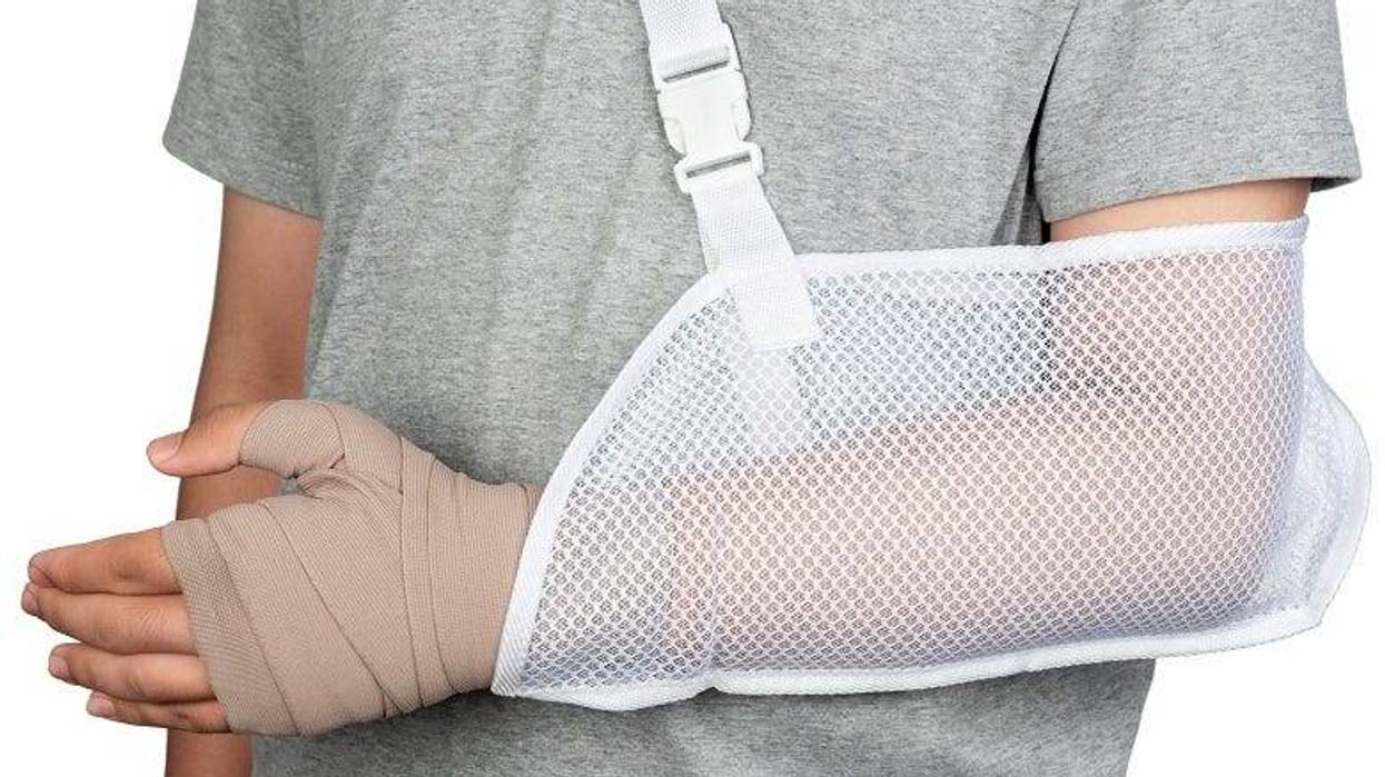 Arm in sling
