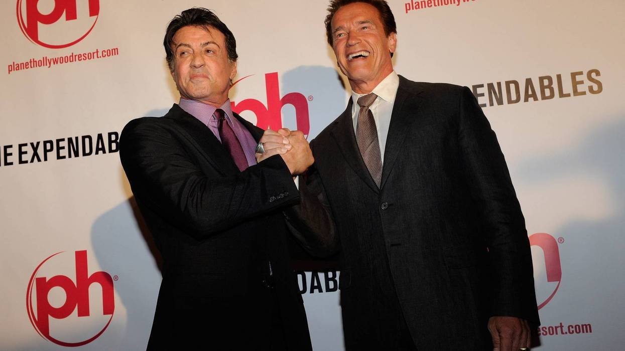 Arnold Schwarzenegger and Sylvester Stallone