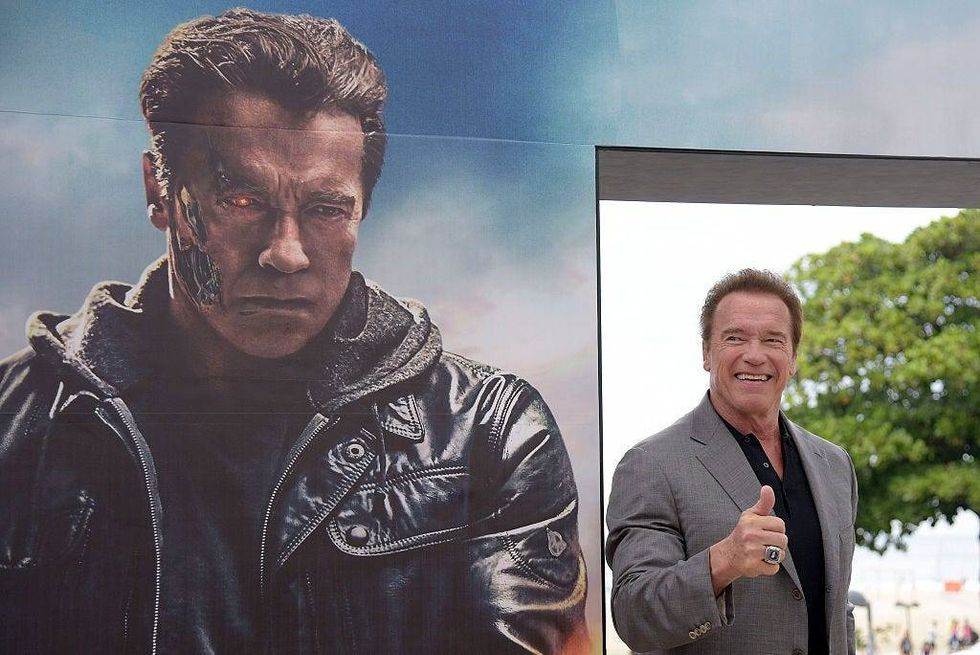 Arnold Schwarzenegger attends the photocall for Paramount Pictures