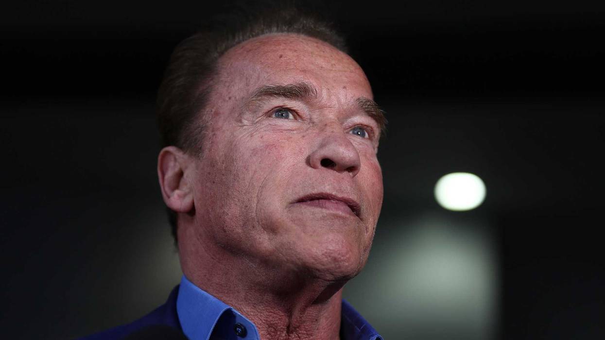 Arnold Schwarzenegger speaks during a press conference at The Melbourne Convention and Exhibition Centre on March 16, 2018 in Melbourne, Australia.