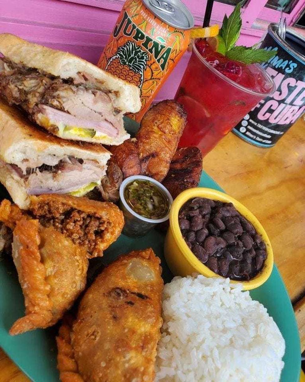 Array of Cuban food