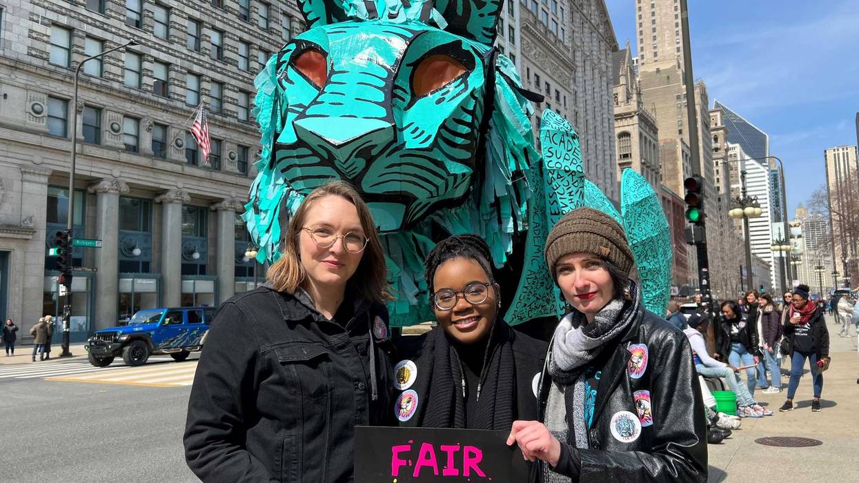 Art Institute labor demonstration