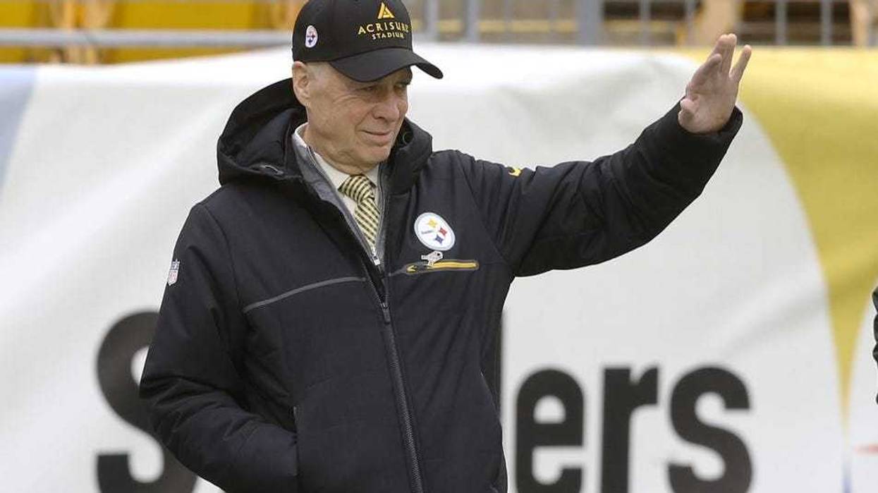 Art Rooney waving