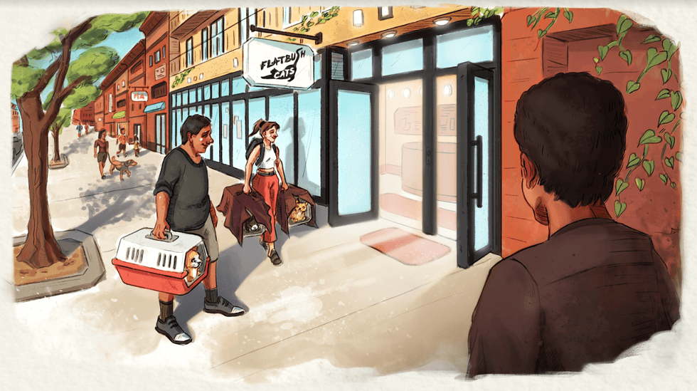 Artist rendering of low cost spay-neuter clinic.