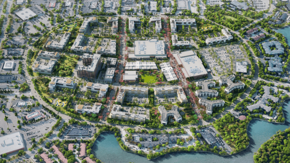Artist rendering of plans for Lakeside Mall property
