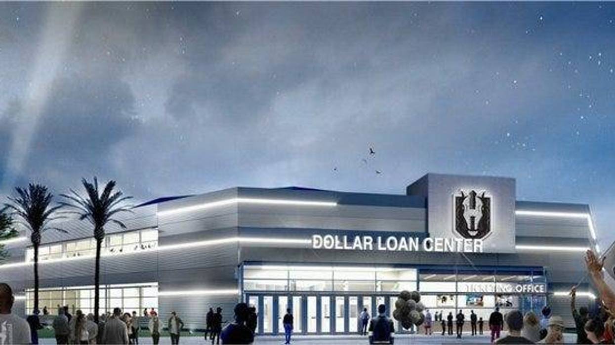 Artist rendering on the Dollar Loan Center Arena in Henderson, NV