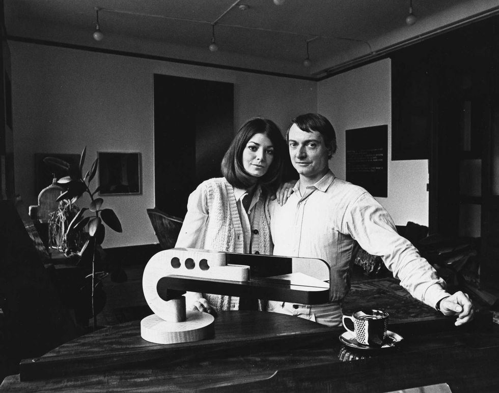 Artist Roy Lichtenstein and wife Dorothy photographed in 1968.