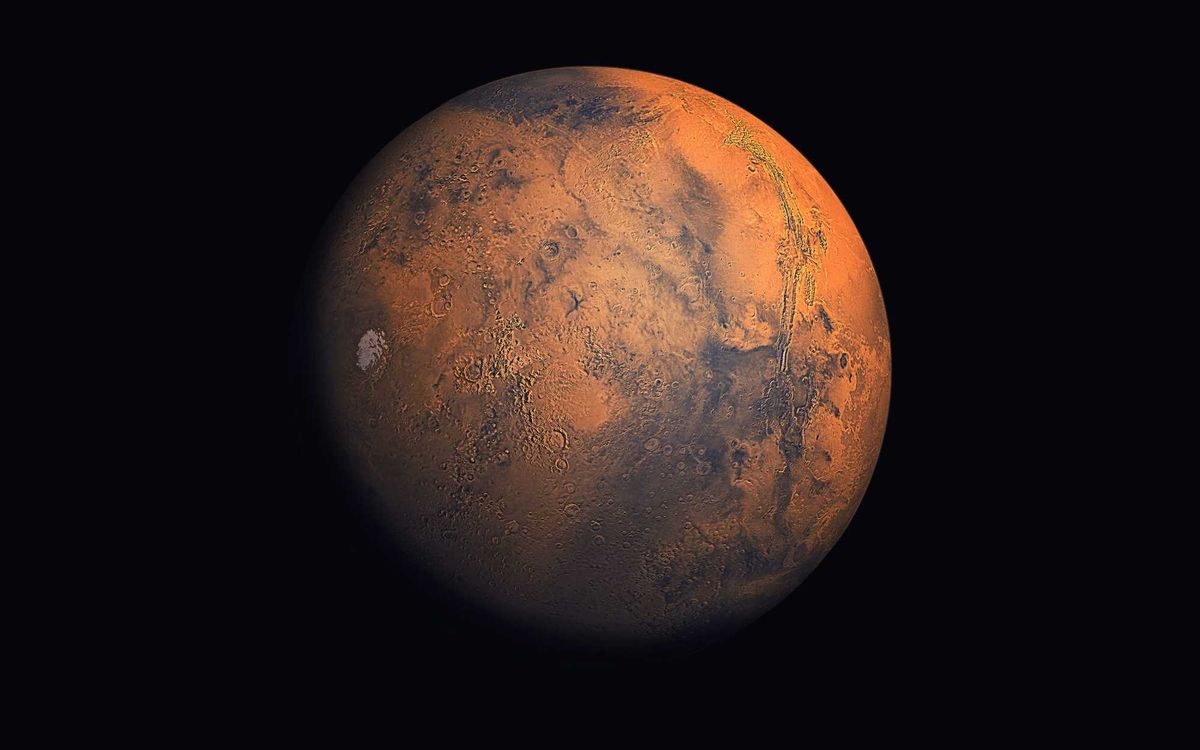 Artist's concept of Mars Planet ( Elements of this image furnished by NASA.Credit must be given and cited to NASA)