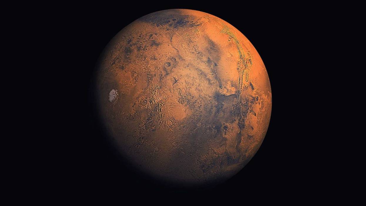 Artist's concept of Mars Planet ( Elements of this image furnished by NASA.Credit must be given and cited to NASA)