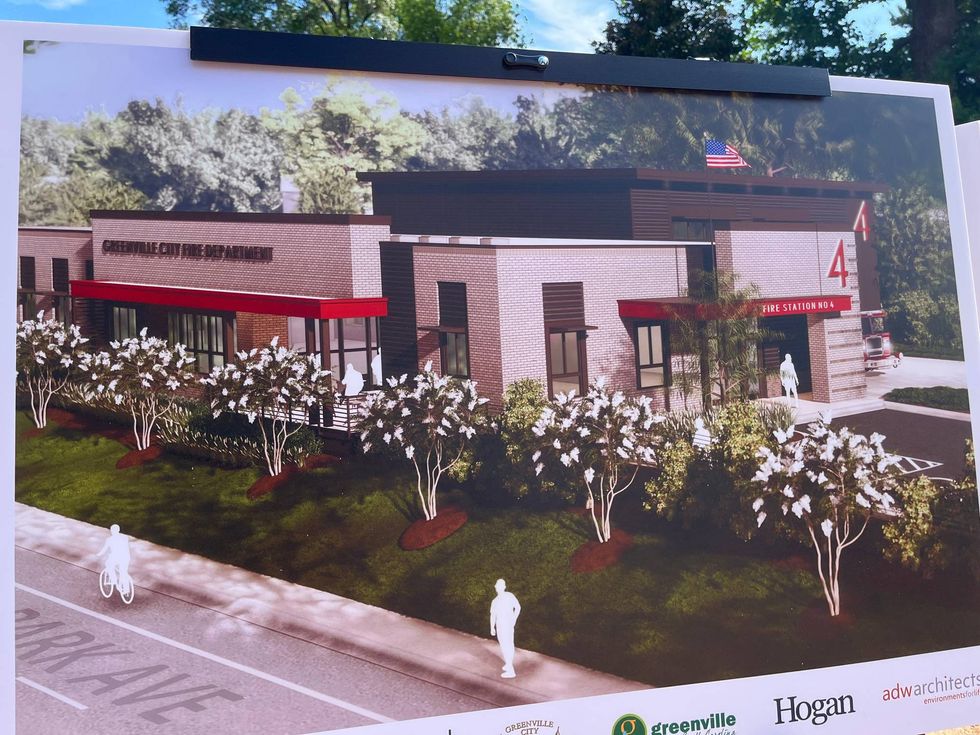Artistic rendition of the planned fire station