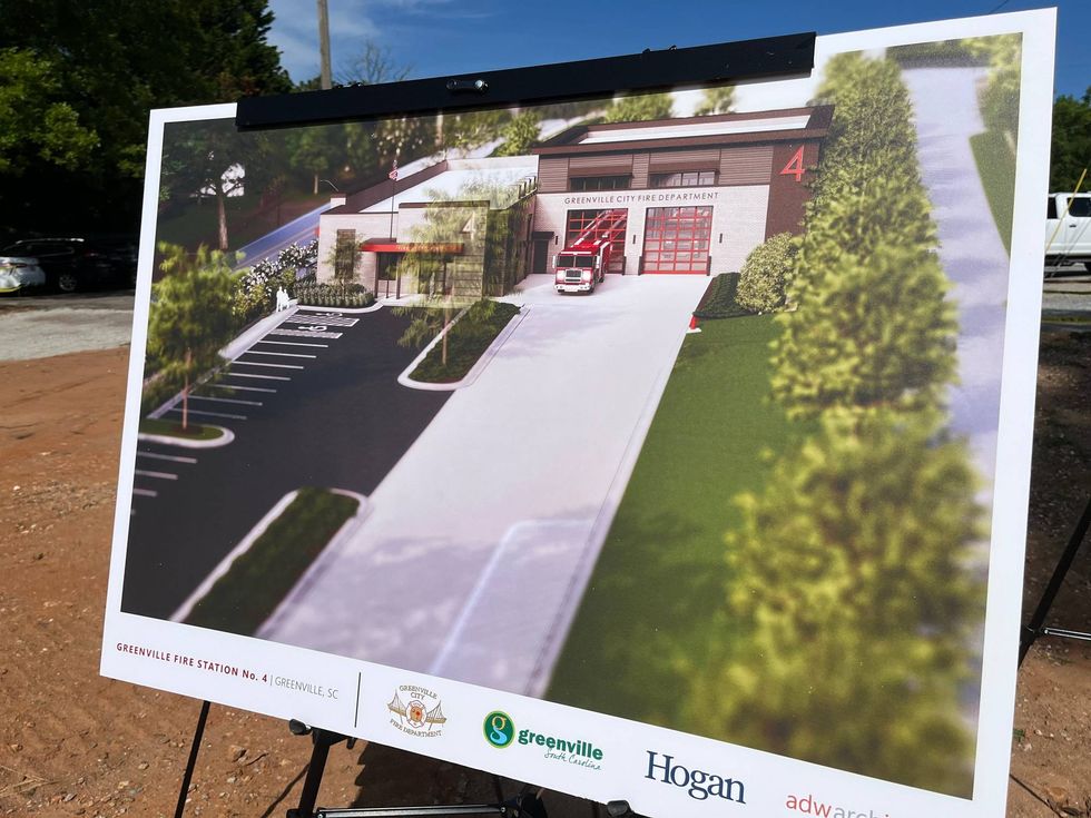 Artistic rendition of the planned fire station