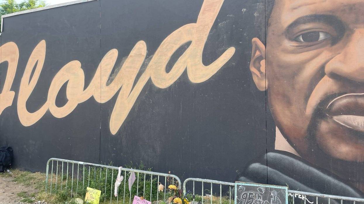 Artists painted the Atlanta mural of George Floyd following his death last May.
