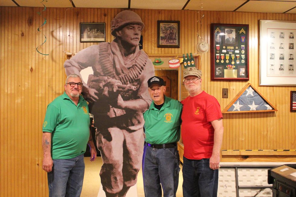 Artwork honoring Michael Crescenz inside VFW Post 2819 in Northeast Philadelphia, a post which now bears his name.