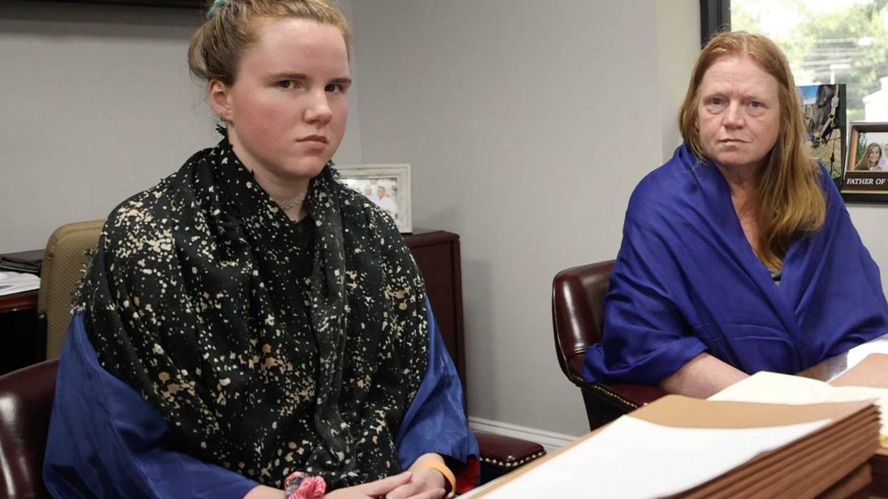 Asa Ellerup, right, ex-wife of alleged serial killer Rex Heuermann, and her daughter, Victoria Heuermann