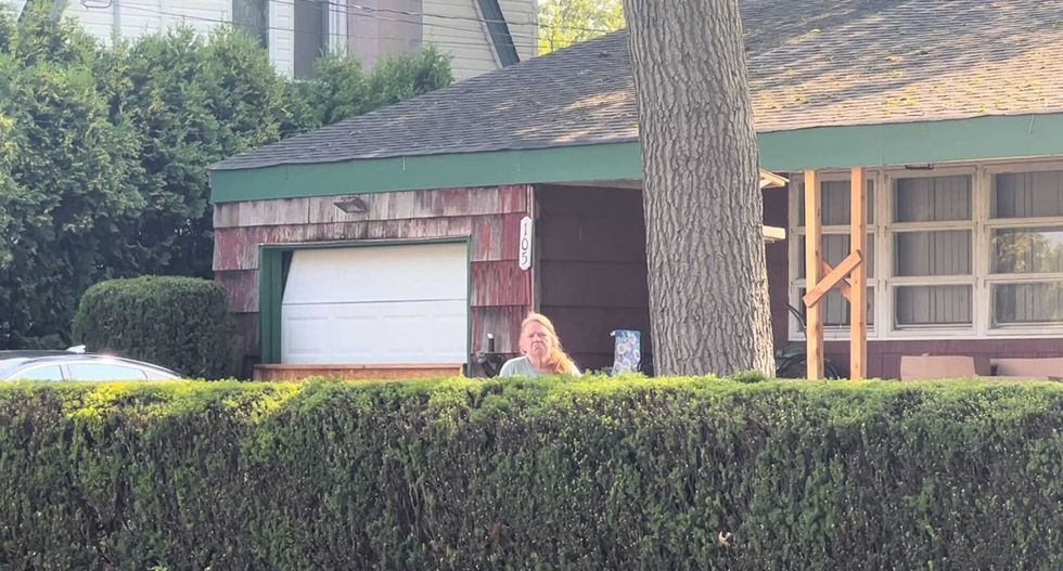 Asa Ellerup, wife of accused Gilgo Beach killer Rex Heuermann, at their home on First Avenue in Massapequa Park, Long Island, New York, on July 28, 2023.