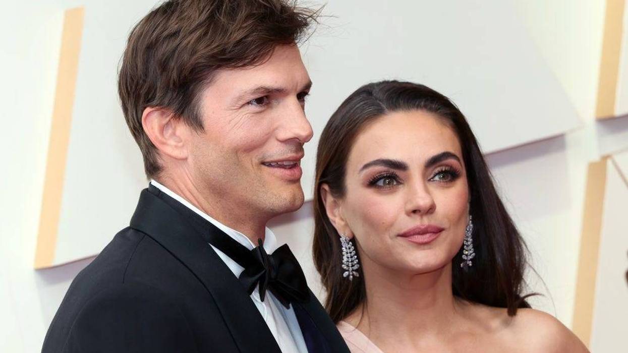 Ashton Kutcher and Mila Kunis attend the 94th Annual Academy Awards at Hollywood and Highland on March 27, 2022 in Hollywood, California.