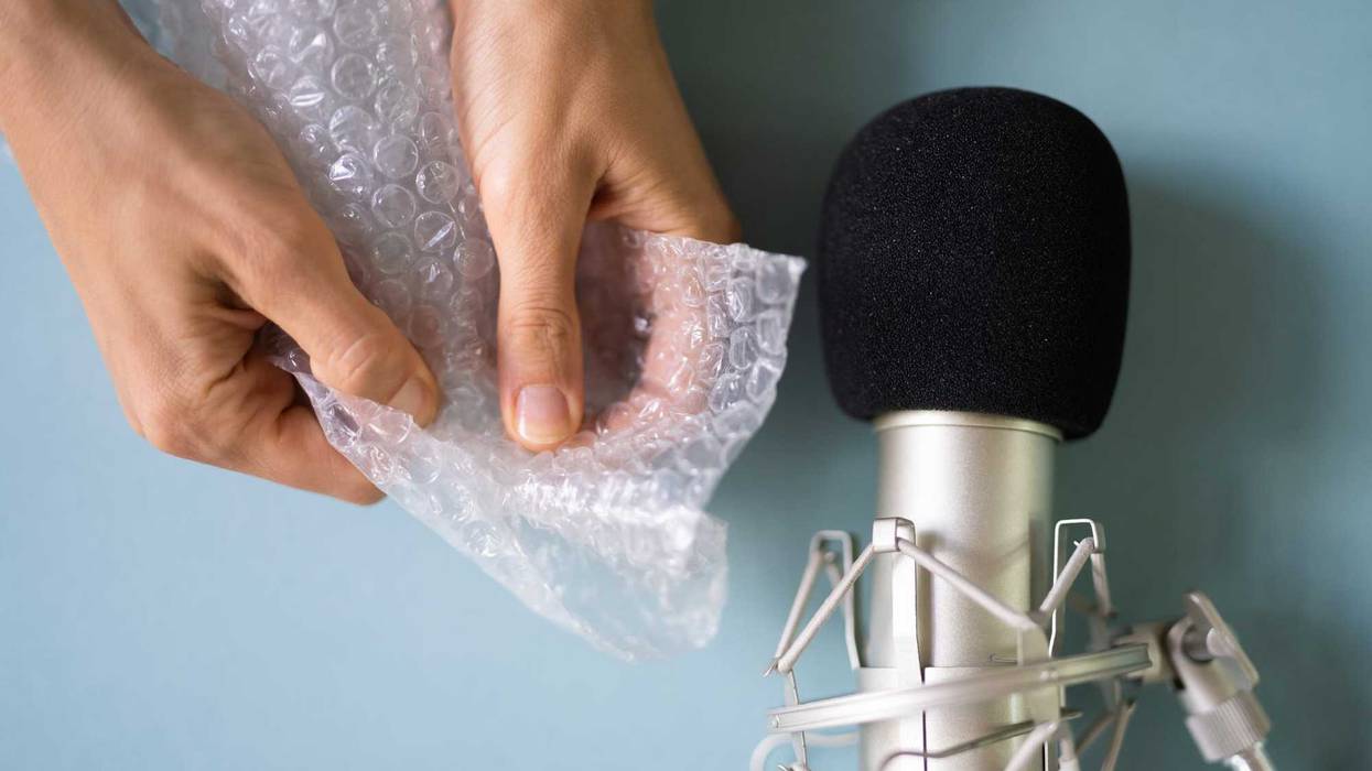 ASMR Autonomous Meridian Sensory Response. Woman With Microphone