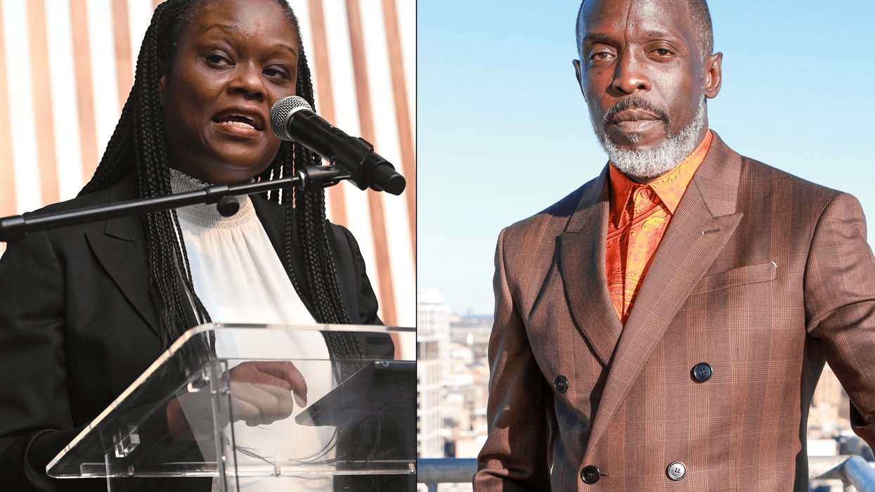 Assemblymember Rodneyse Bichotte Hermelyn and late actor Michael K. Williams