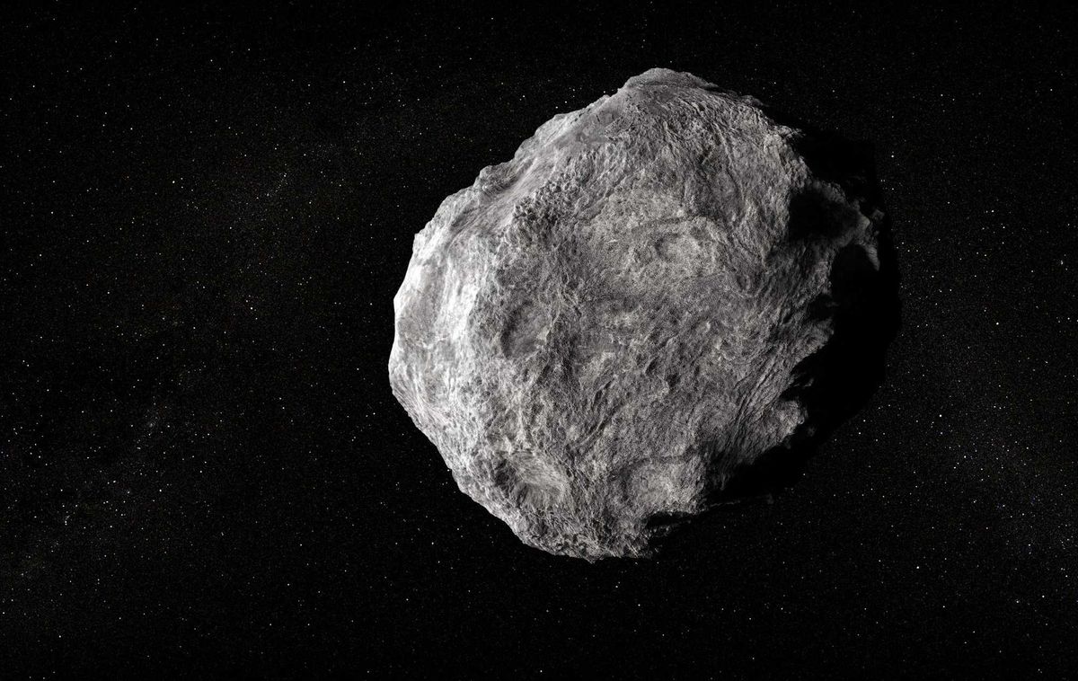 Asteroid in space.