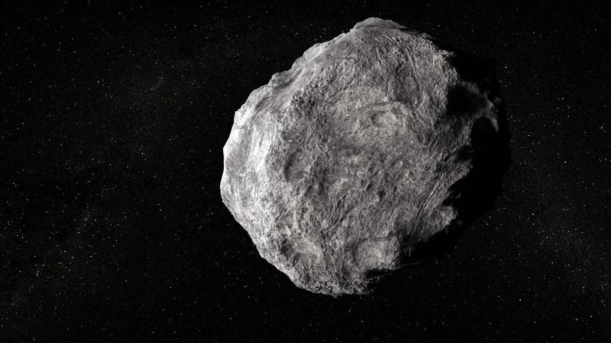 Asteroid in space.