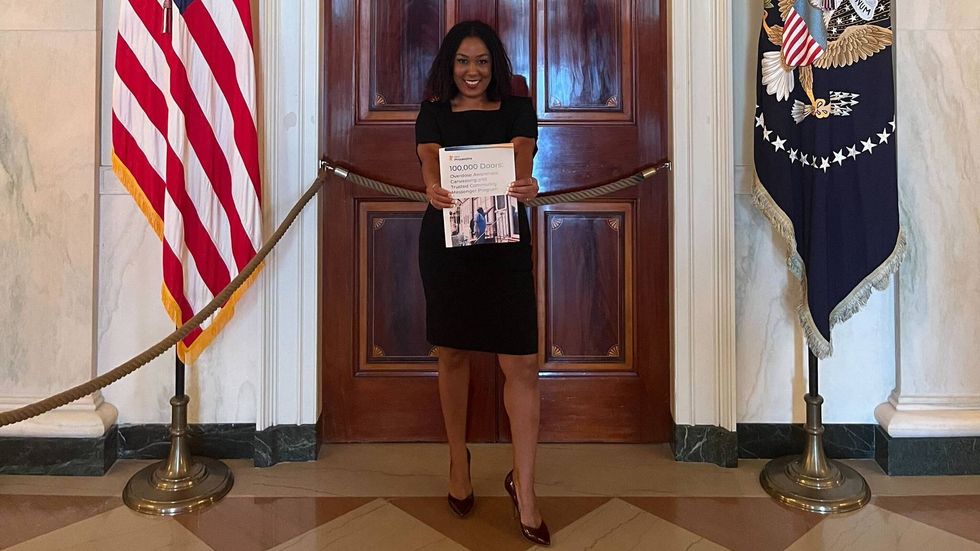 At a White House event on Wednesday, Keli McLoyd, acting director of Philadelphia