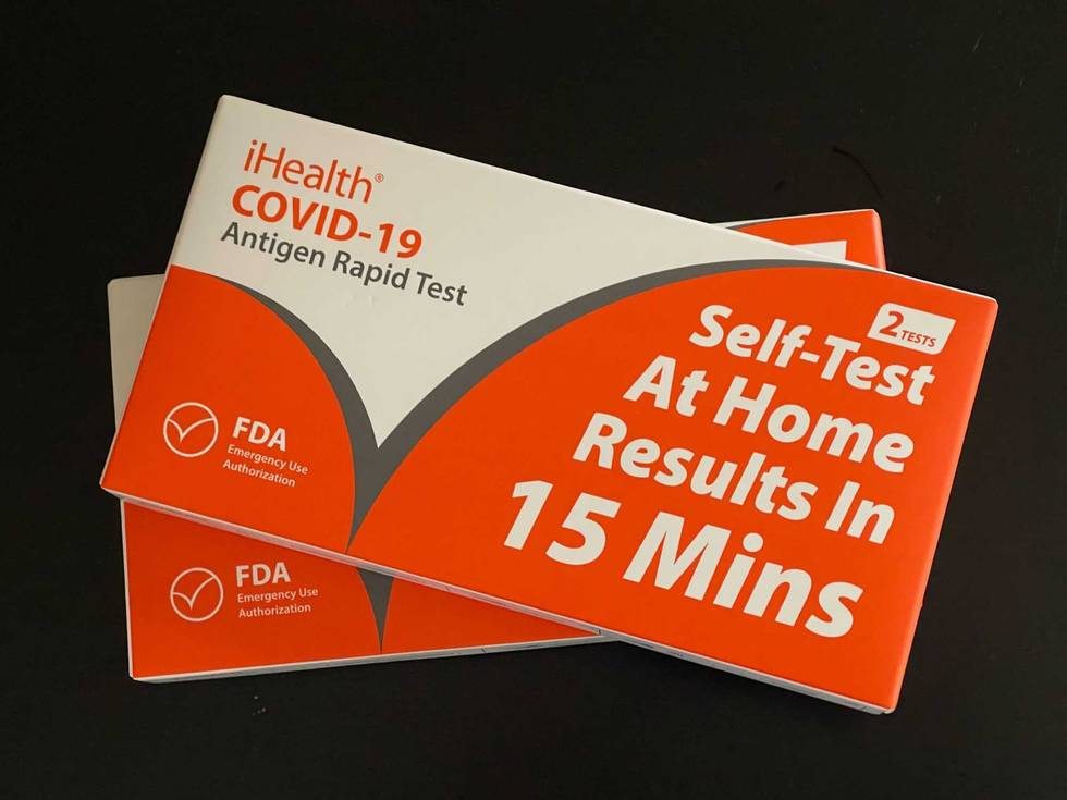 At-home COVID-19 tests.