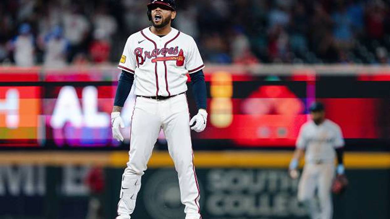 Atlanta Braves Designated Hitter Dominic Smith