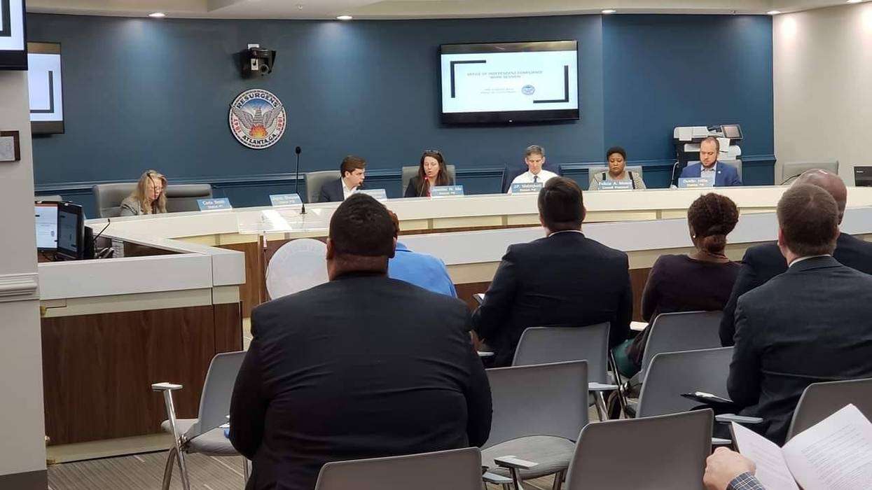 Atlanta City Council members during a February Work Session on Compliance Office