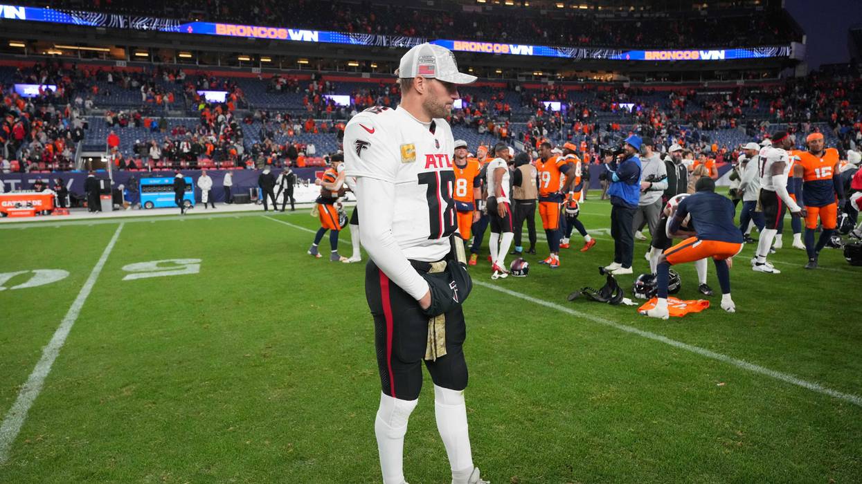 Atlanta Falcons quarterback Kirk Cousins (18) following the loss to the Denver Broncos at Empower Field at Mile High.