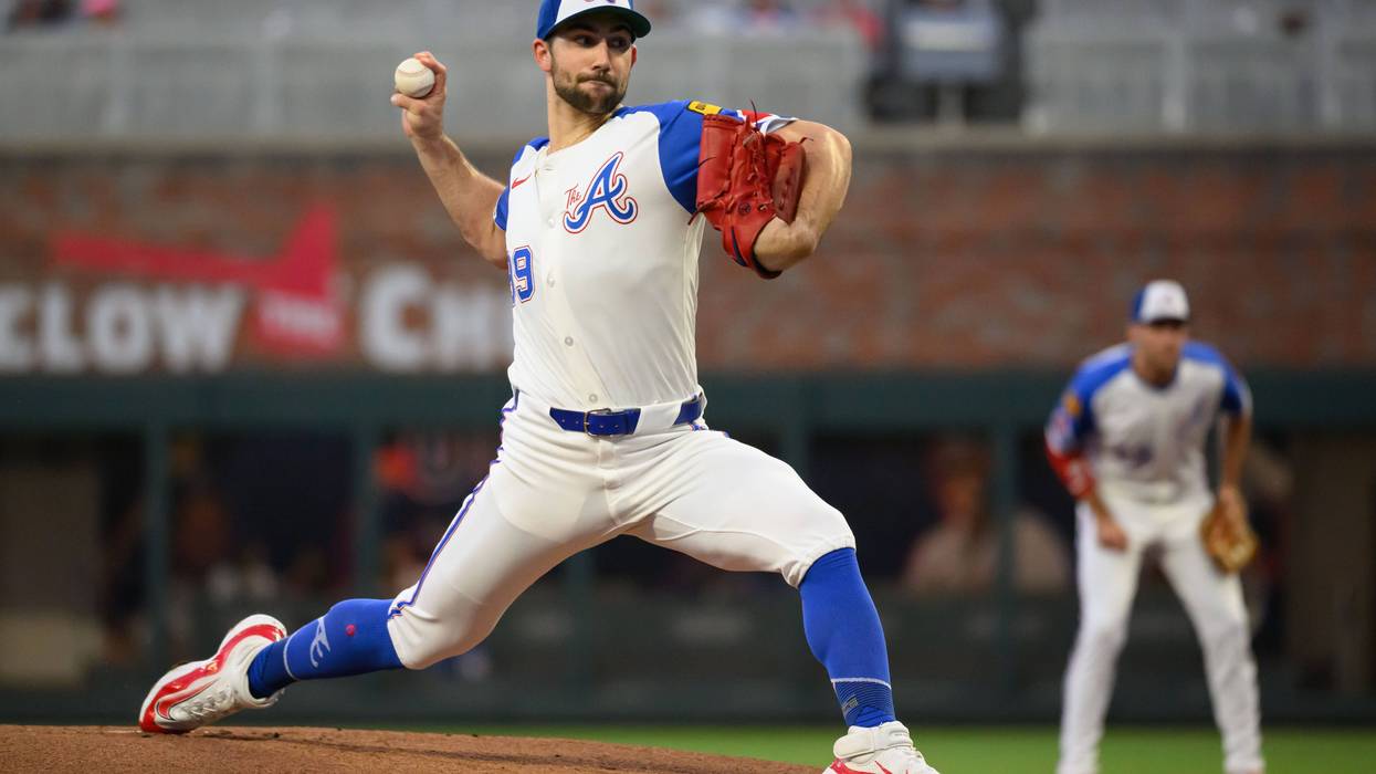 ATLANTA, GEORGIA - SEPTEMBER 27: Spencer Strider #99 of the Atlanta Braves pitches in the first inning of a game against the Pittsburgh Pirates at Truist Park on September 27, 2025 in Atlanta, Georgia.