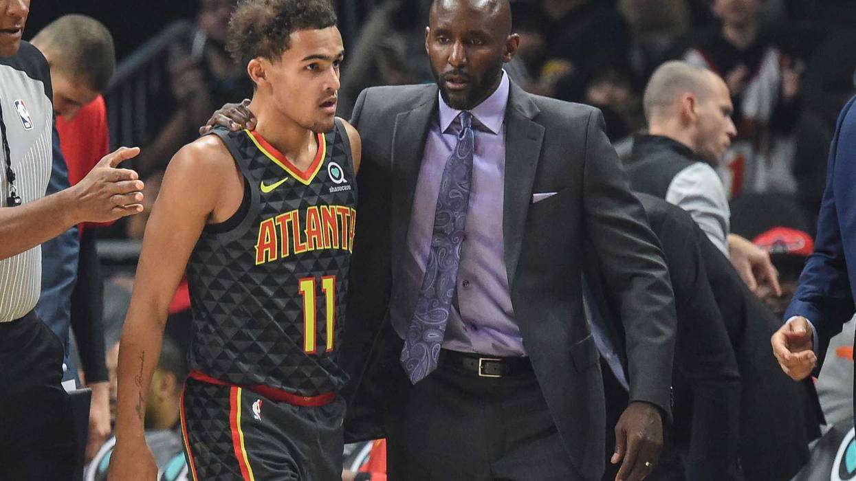 Atlanta Hawks PG Trae Young and HC Lloyd Pierce
