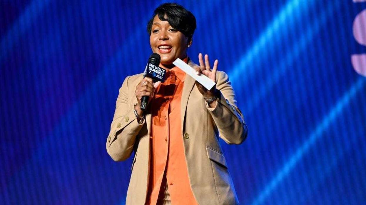 Atlanta Mayor Keisha Lance Bottoms speaks on stage during REVOLT Summit x AT&T 2021 at 787 Windsor on November 11, 2021 in Atlanta, Georgia.