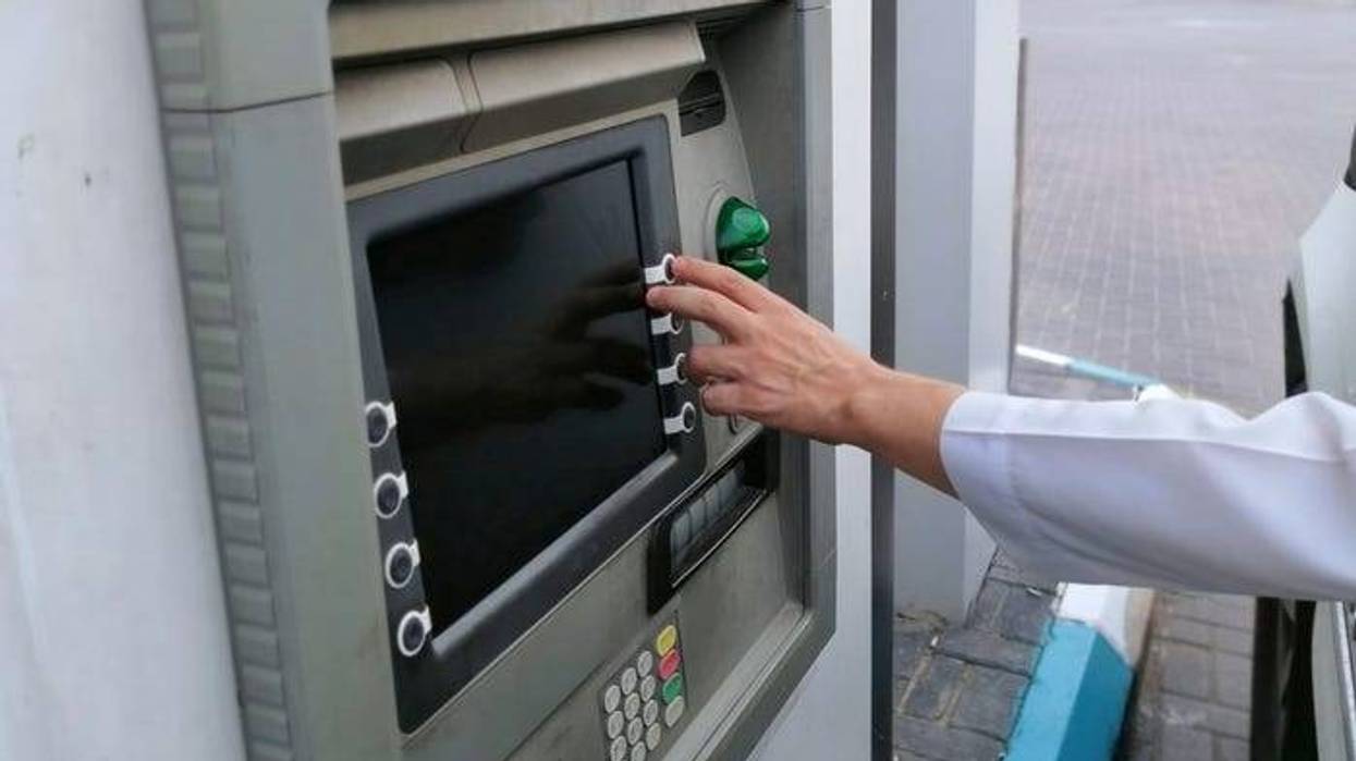 ATM on a bank