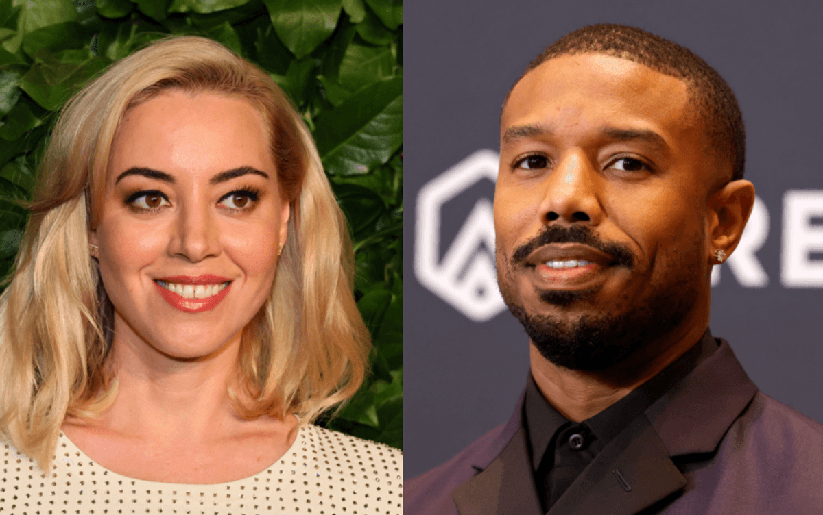 Aubrey Plaza and Michael B. Jordan