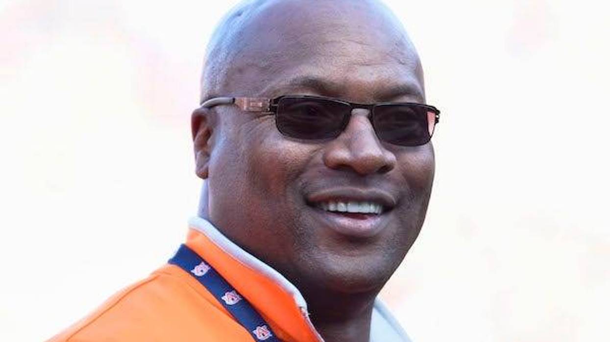 Auburn Tigers former player Bo Jackson walks off the field during the second quarter against the Georgia Bulldogs at Jordan Hare Stadium